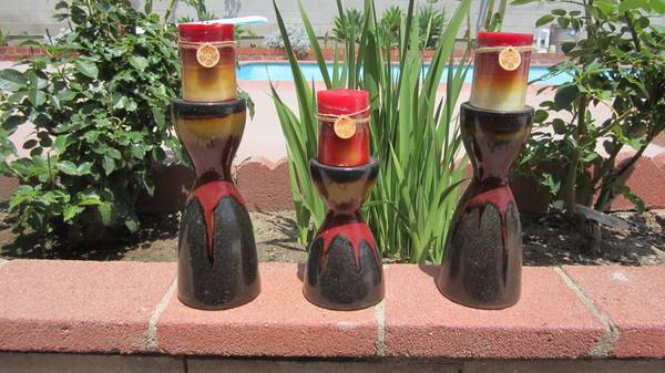 3 Pack Ceramic Candle Set 1