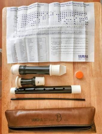 Yamaha Soprano Recorder Flute YRS 302B II with Carry Case 1