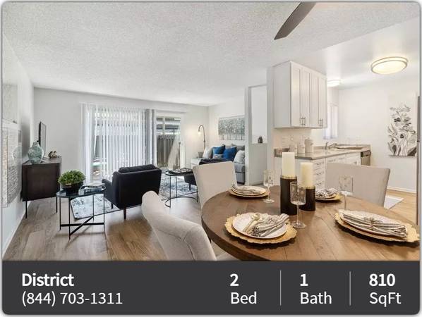 Comfortable 2 bed, 1 bath, prime location! 1