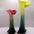 Murano Style Hand Blown Art Glass Jack in the Pulpit Calla Lily Vases 1 thumbnail
