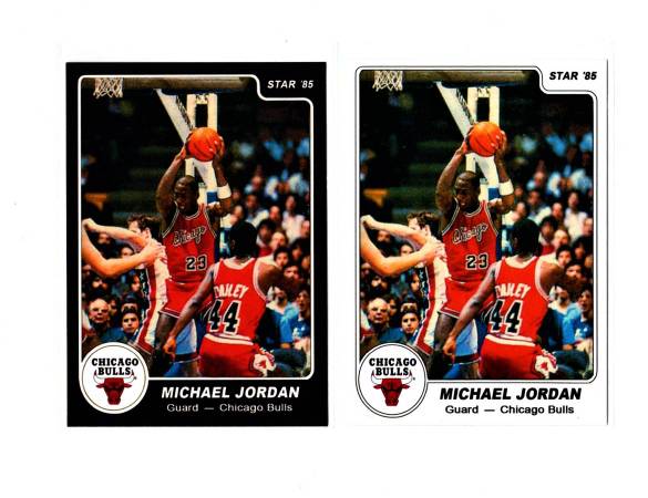 1985 Star Chicago Bulls Michael Jordan #101 Black & White Reprints 1