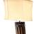 Mid century modern McM Table lamps Rustic Pair Linen Drum Shades 5 thumbnail