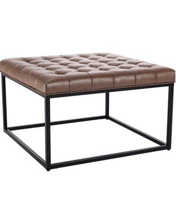Modern Square Button Tufted Ottoman 1
