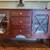 **SERVER BUFFET SIDEBOARD SOLID WOOD 3 DRAW 2 DOOR GLASS TOP** 10 thumbnail