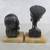 Egyptian King Tut & Queen Nefertiti Vtg Bronze Busts On Marble Base 5 thumbnail