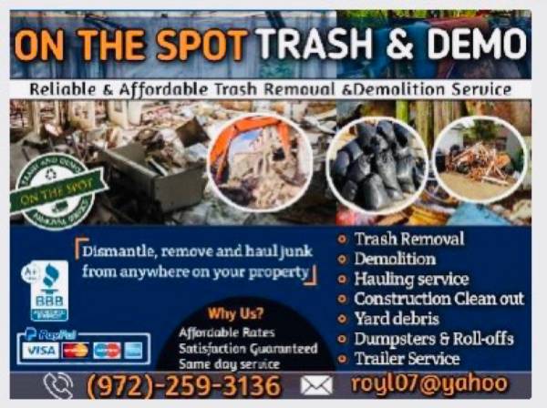 Clean Outs-Junk Removal-Hauling & Demolition -We'll Remove It!!! 1