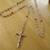Fashion Rhodium w/Red Blue Clear Beads Rosary Necklace RDROSE10 1 thumbnail