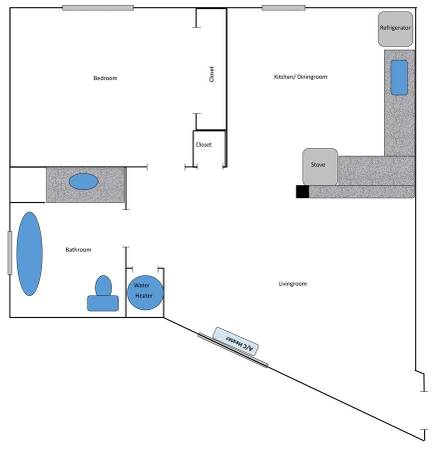 Stainless Steel Appliances, Air Conditioning/Heating, Fitness Center 1