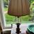 Beautiful Glass Lamp with Crystals and Silk Shade 2 thumbnail