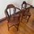 Vintage Mahogany Pedestal Drum Table & Ornate Corner Chairs 7 thumbnail