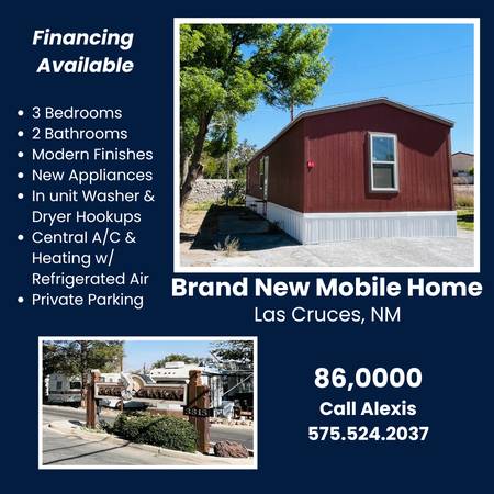 $78,000 / 3br - New Mobile Homes - Great Price (Las Cruces)63867374955905120