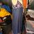 Karen Kane dress size L thin blue denim like fabric with floral embroidery 100% 9 thumbnail