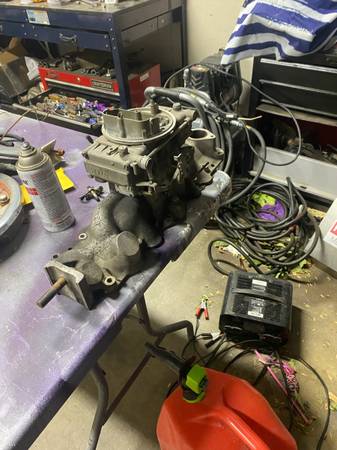Offenhauser Flathead intake Holley 4 barel carburetor 1