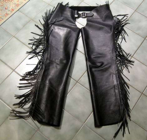 Genuine Leather, Womans Concho Riding Chaps, 37" Waist, 29" Inseam 1