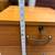 Teak Filing Cabinet on Rolling Caster Wheels Lock and Key -3 Drawer 10 thumbnail