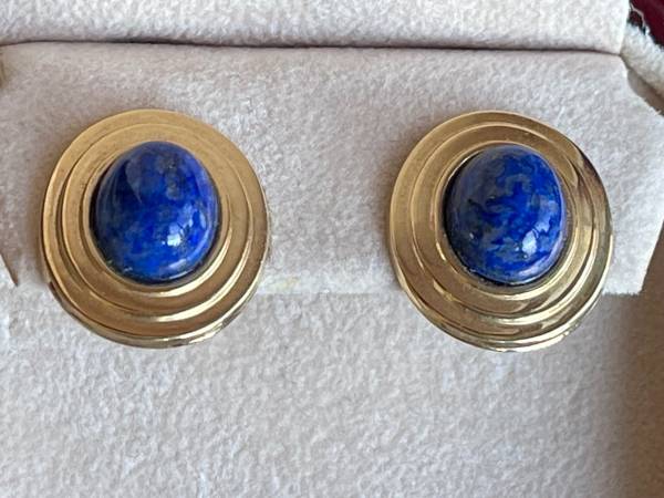 14K Lapis Earrings 1