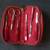 Vintage red leather manicure set, Germany. Lint brush with sewing kit. 2 thumbnail