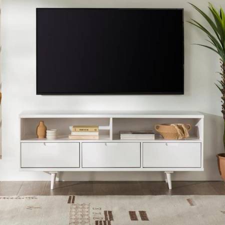 Modern TV Stand Solid Wood 1