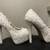 White womens pearl pumps size 7 4 thumbnail