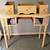 Antique Vanity Wood Bean-Shaped 1960's w/Victorian Chair 9 thumbnail
