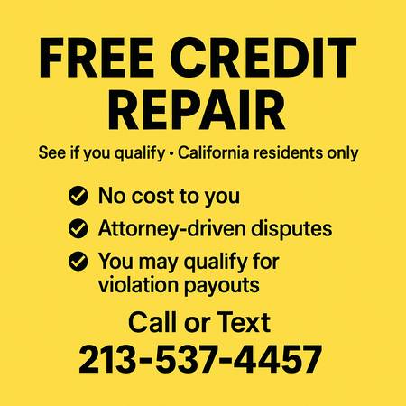 Free Credit Repair For California Residents 1