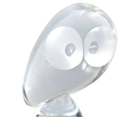 MID-CENTURY STEUBEN CRYSTAL OWL SCULPTURE 1