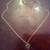 Solid Yellow gold Heart Necklace with Natural Diamond Stone 2 thumbnail
