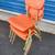 (3) Vintage Virco Orange Small Student Stackable Classroom Desk Chair 3 thumbnail