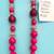Vintage 1970's Pink Asian Bead Necklace 3 thumbnail