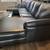 Large Black Leather Sectional Sofa by Creative Leather 3 thumbnail