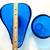Heavy art glass cobalt blue bowl set 7 thumbnail