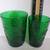 Vintage Juice Glasses Anchor Hocking Forest Green Glass 2 For $6 2 thumbnail