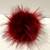 Fun Faux Fur POOF keychain in Burgundy 2 thumbnail