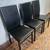 Black Metal Frame Faux Leather Dining Living Room Kitchen Table Chair 2 thumbnail