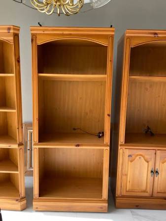 Wooden wall unit with lighting 1