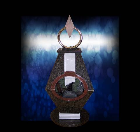 "Four" Crystal Sculpture 1
