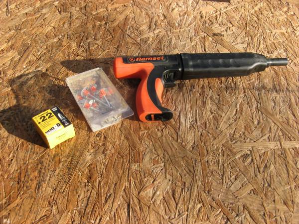 Ramset Plate to concrete stud Gun 1