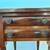 Antique mahogany drop-leaf side table with two drawers and turned legs 6 thumbnail