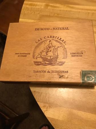 Wooden Empty Cigar Box 1