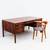 Restored 1950s Danish Rosewood Executive Desk by Ole Wanscher 12 thumbnail