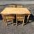 Solid Wood Kids Table Set- 4 Slat Back Chairs - Natural Pine Activity 7 thumbnail