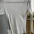 White Long Sleeve V Neck Tee 5 thumbnail