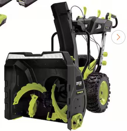 Ryobi 24" 40 Volt Whisper Series 2 Stage Electric Snow Blower 1