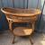 True VTG Hollywood Regency Bamboo Rattan Oval Tea Table Stationary Bar 2 thumbnail