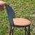 Vintage Possibly Antique Unique Rustic Blue Steel Stool with Back 9 thumbnail