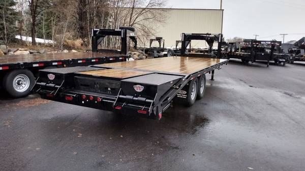 New2024 Walton 14k 22' 14,000lb flatbed gooseneck beaver tail Deckover 1