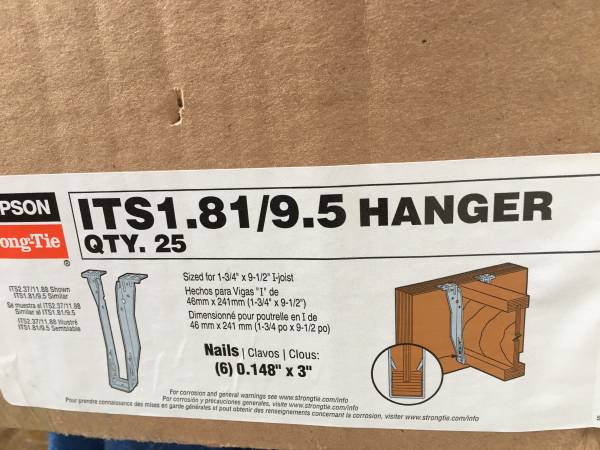 25 Simpson I joist hangers 1