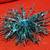 GLITTERED AND SEQUINED BURST ORNAMENT, TURQUOISE (Set of 4) 17 thumbnail