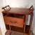 Vintage Media/Side Table- Solid Wood with a Drawer, Cubbies, and Wheel 2 thumbnail