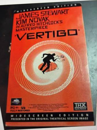 James Stewart Kim Novak Alfred Hitchcock's "Vertigo" used vhs 1